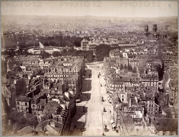 Panoramic view of the Pantheon, 5th arrondissement, Paris, between 1862 and 1905.