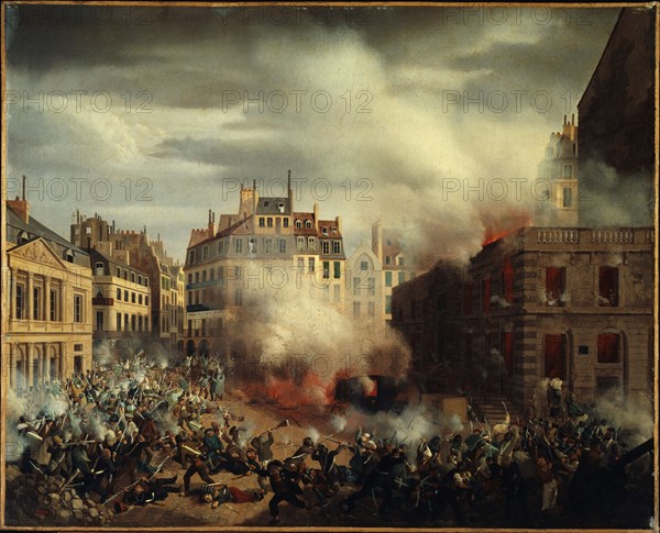 Fire in the water tower, Place du Palais-Royal, February 24, 1848.