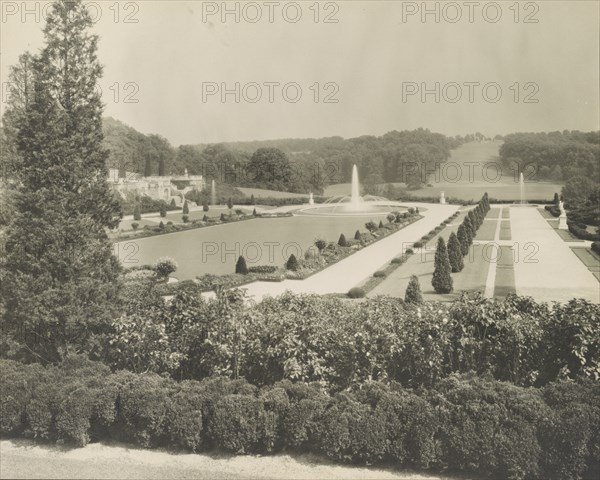 Whitemarsh Hall, Philadelphia, Pa., view from house of gardens, c1922.