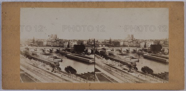 Panorama taken from the Louvre, 1st and 4th arrondissements, Paris, between 1850 and 1860.