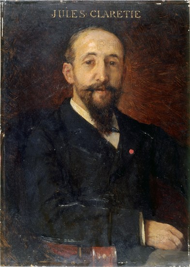Jules Claretie (1840-1913), administrator at the Comedie-Francaise, between 1880 and 1890.