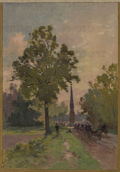 Sketch for the town hall of Vincennes: View of the Bois de Vincennes, 1898.