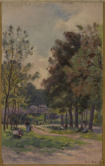 Sketch for the town hall of Vincennes: View of the Bois de Vincennes, 1898.