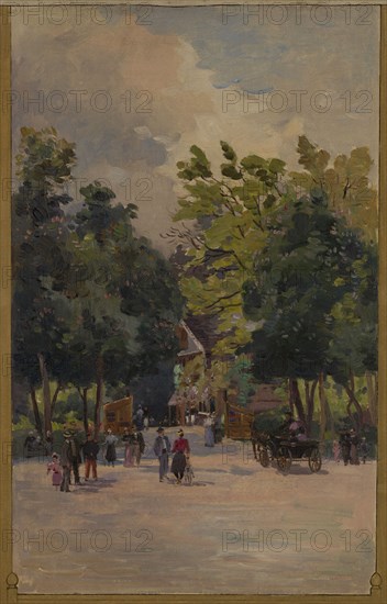 Sketch for the town hall of Vincennes: View of the Bois de Vincennes, 1898.