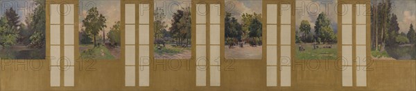 Sketch for the town hall of Vincennes: View of the Bois de Vincennes, 1898.