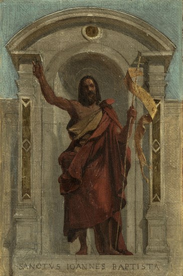 Sketch for the Church of Notre-Dame-de-Bonne-Nouvelle: Saint John the Baptist, c1840.
