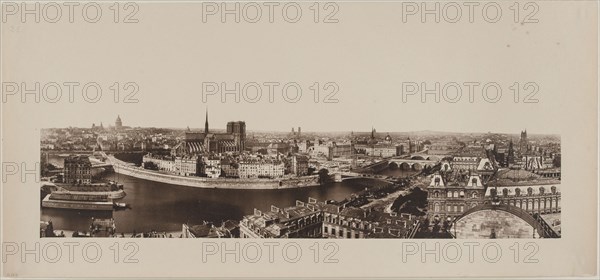 Panorama taken from Saint-Gervais church, 4th arrondissement, Paris, between 1862 and 1872.