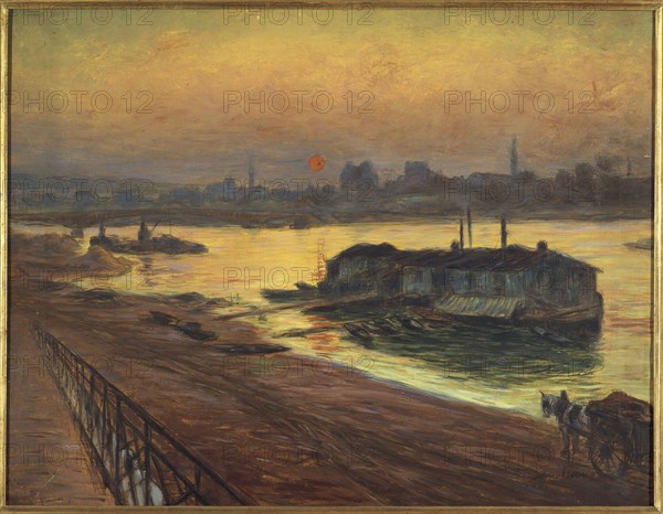 The Seine, at Pont de Grenelle, 15th and 16th arrondissements, between 1863 and 1905.
