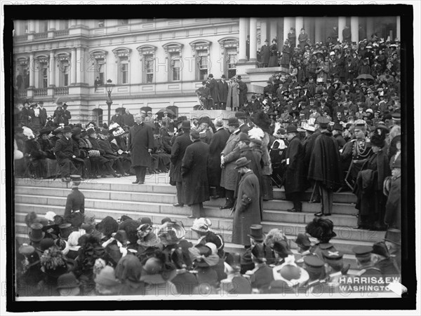 Crowd On Steps Of State, War & Navy Building, Washington, D.C., between 1909 and 1914.