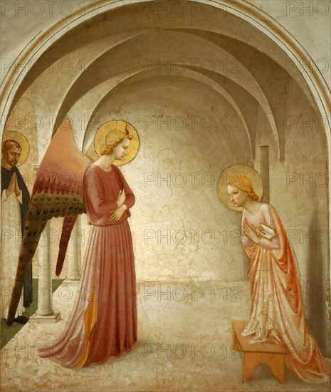The Annunciation with Saint Peter Martyr, ca 1442. Found in the collection of the San Marco, Florence.