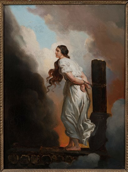 Jeanne d'Arc sur le bûcher (Joan of Arc at the Stake), 1822. Creator: Fragonard, Alexandre-Évariste (1780-1850).