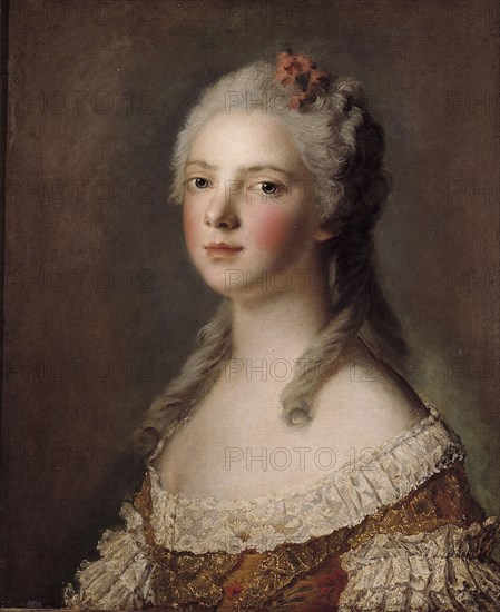 Portrait de Marie-Adélaïde de France, fille de Louis XV, dite Madame Adélaïde, c1750.