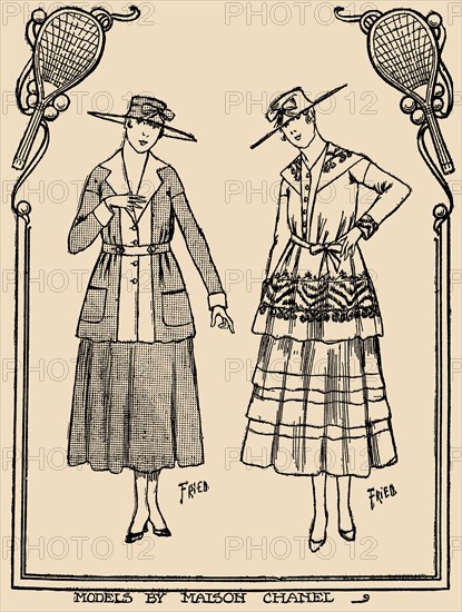 Maison Gabrielle Chanel Sportswear. The New York Herald, European Edition, June 4, 1916, 1916. Private Collection.