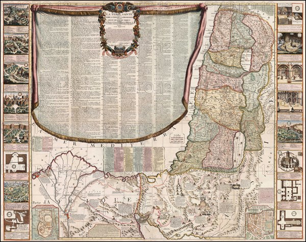 Map of the Holy Land Divided into the Twelve Tribes of Israel , um 1700. Private Collection.