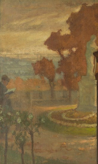 Sketch for the reception hall in the town hall of Vanves: Surroundings of Vanves, 1902.