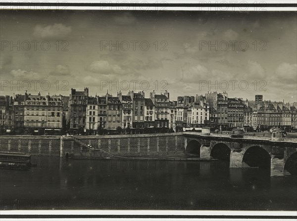 Panorama. Le Pont-Neuf, le Louvre et le quai de la Mégisserie, 1er arrondissement, Paris, between 1845 and 1850.