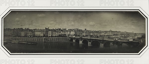 Panorama. Le Pont-Neuf, le Louvre et le quai de la Mégisserie, 1er arrondissement, Paris, between 1845 and 1850.