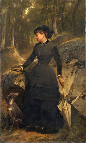 Marie Giraud, daughter of painter Charles Giraud, niece of Eugène Giraud, 1881.