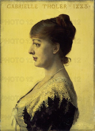 Portrait of the actress Gabrielle Tholer (1850-1894), member of the Comédie-Française, c1883.