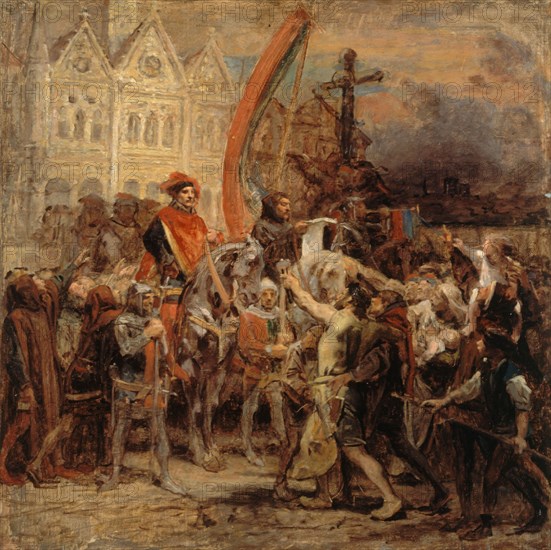 Sketch for a painting: Etienne Marcel and the Great Ordinance of 1357, c1883.