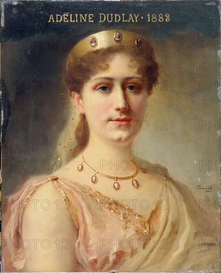 Portrait of Adeline Dudlay (1858-1934), member of the Comédie-Française, in the role of Alcmene, 1883.