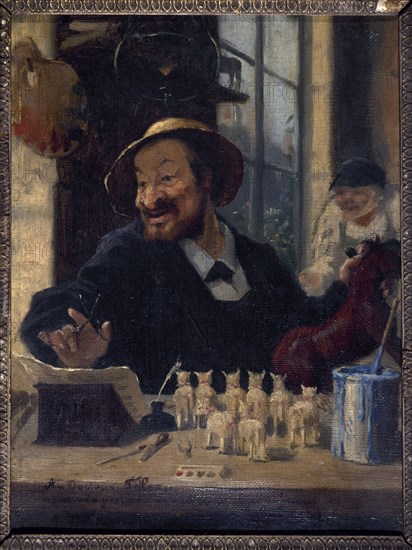 Portrait of Alexandre Schanne (1823-1887), model of "Schaunard" from "La Vie de Boheme" by Murger, c1880.