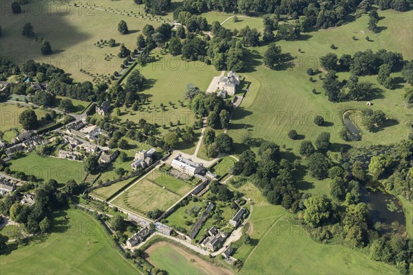 Buckland House, kitchen garden, former Manor House and the Church of St Mary, Buckland, Oxfordshire, 2016.