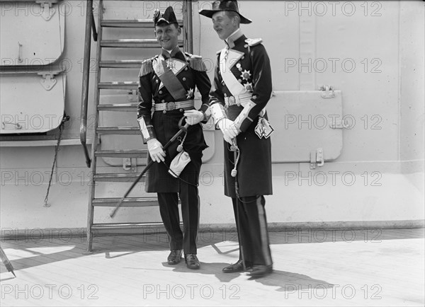 German Squadron Visit To U.S. - Prince Henry And Prince Christian, Who Accompanied Squadron, 1912.