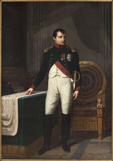 Portrait of Napoleon I (1769-1821), in the uniform of a Colonel of the cavalry of the Guard, 1809.