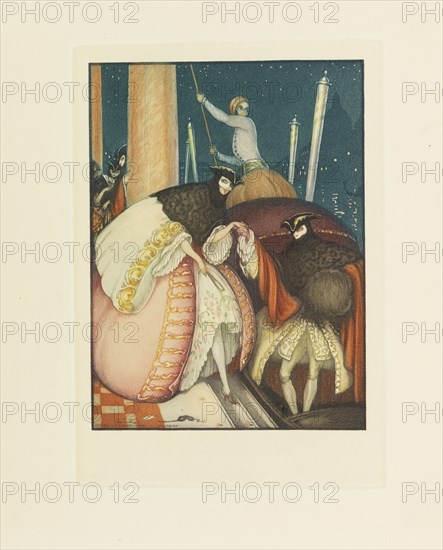 Illustration for "Une aventure d'amour à Venise" by Giacomo Casanova de Seingalt, 1927. Private Collection.