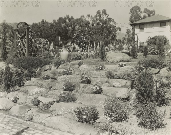 Casa de Mariposa, Walter Franklin Cobb house, Butterfly Lane, Montecito, California - Rock garden, 1917.