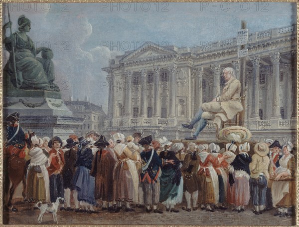 Exhibition of Pierre Nicolas Perrin in Place de la Revolution, 29 vendemiaire, year II, c1793.