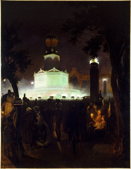 Commemorative fete in honour of the victims of July 1830, on Place de la Bastille, July 27, 1831.