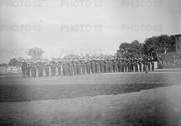 District of Columbia Public Schools, High School Cadets; Drilling, 1911. Creator: Harris & Ewing.