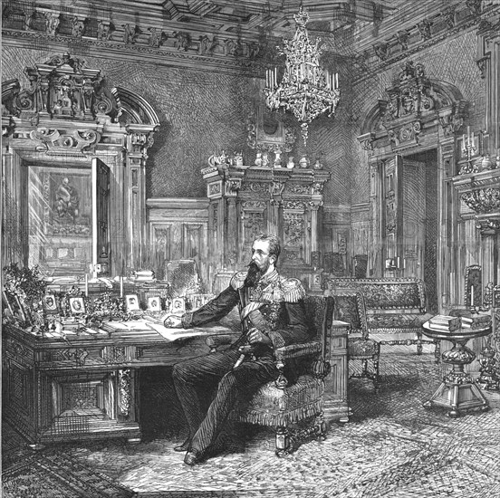 'Prince Alexander of Bulgaria at home', 1886.  Creator: Unknown.