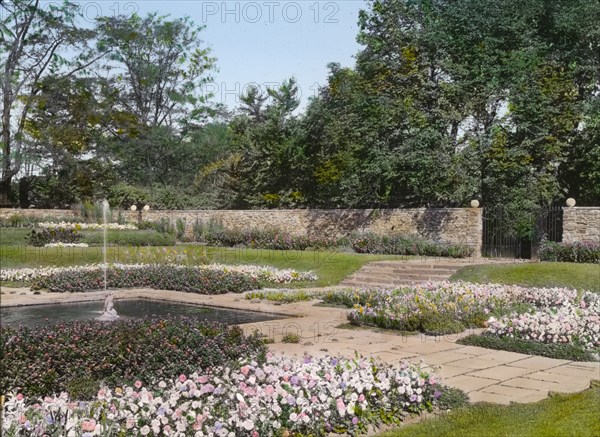 Bartow Mansion, International Garden Club, 895 Shore Bay Road, Pelham Bay Park, Bronx, New York, 1915.