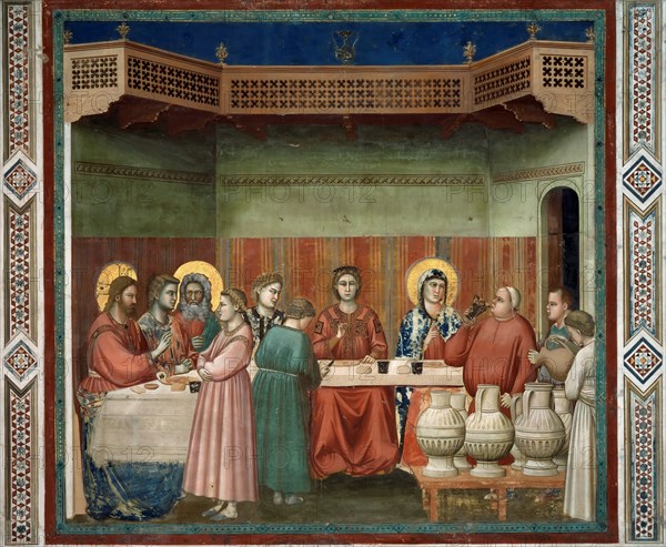 Marriage at Cana (From the cycles of The Life of Christ), 1304-1306. Creator: Giotto di Bondone (1266-1377).