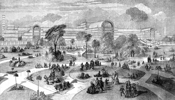 'The Crystal Palace from the Terrace Garden', 1854. Creator: Unknown.