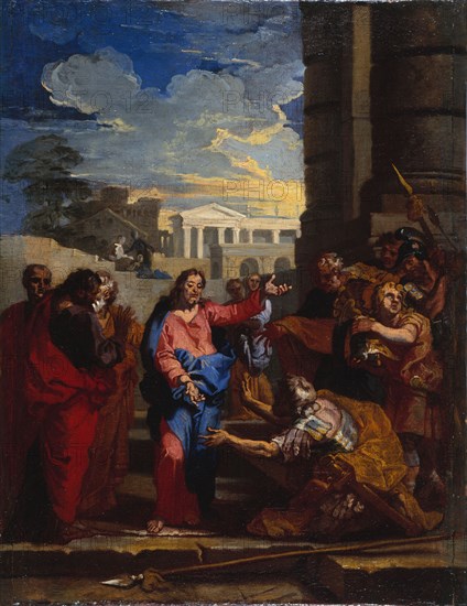 Christ and the centurion, sketch for the painting formerly in the nave of the Carthusian church, c1690.