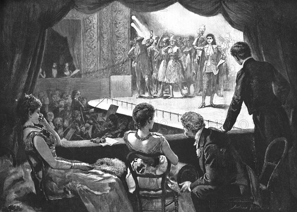 ''My First Season; A Box at the Theatre', 1890. Creator: Arthur Hopkins.