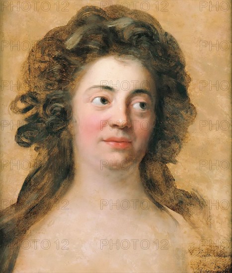 Portrait of Dorothea Schlegel (1764-1839), née Brendel Mendelssohn, c. 1790. Creator: Graff, Anton (1736-1813).