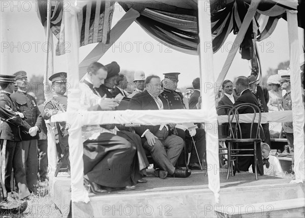 Military Field Mass By Holy Name Soc. of Roman Catholic Church - President Taft; Butt, 1910. Creator: Harris & Ewing.