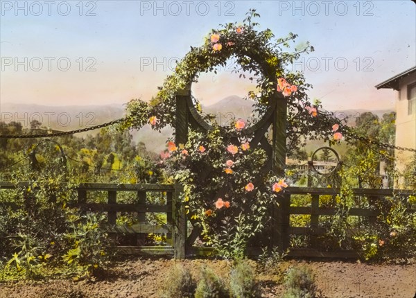 Casa de Mariposa, Walter Franklin Cobb house, Butterfly Lane, Montecito, California, 1917. Creator: Frances Benjamin Johnston.