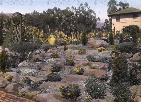 Casa de Mariposa, Walter Franklin Cobb house, Butterfly Lane, Montecito, California, 1917. Creator: Frances Benjamin Johnston.