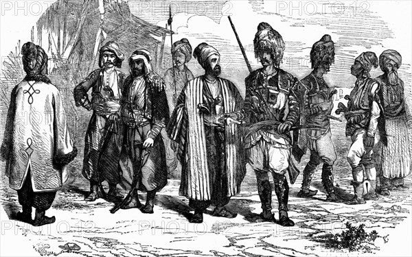 'Bashi Bozouks, Volunteers to the Turkish Forces', 1854. Creator: Unknown.