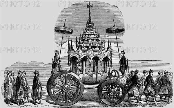 'The Emperors Car of Ceremony; The Burman Empire', 1854. Creator: Unknown.