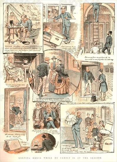 'Keeping House while my family is at the Seaside', 1886. Creator: Unknown.