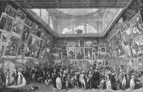 'Viewing the Exhibition of the Royal Academy, 1787', 1886.  Creator: Unknown.