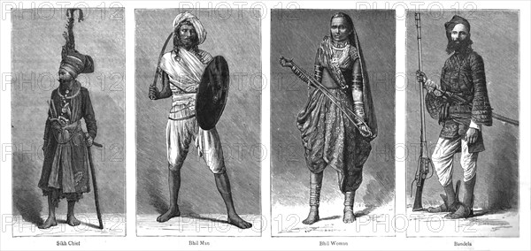'The Colonial Exhibition: India, some native types', 1886.  Creator: Unknown.