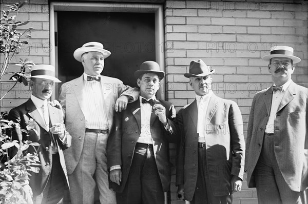 Democratic National Convention - William Moore; Thomas E. Taggart; Rep. Korbley..., 1912. Creator: Harris & Ewing.